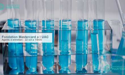 Fondation Mastercard à l&rsquo;UAC – Recrutement d&rsquo;agents d&rsquo;entretien (niveau BEPC suffisant)